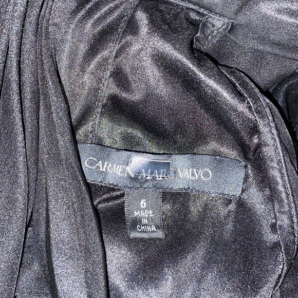 Carmen Marc Valvo Accordion Pleated Blouse Top - Picture 7 of 9